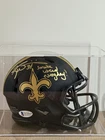 RICKY WILLIAMS signed Saints Black Mini Helmet w/Smoke Weed Everyday! - BAS