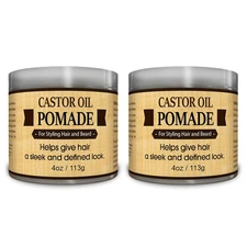 -Men Castor Oil Beard and Hair Pomade for Men - Castor Oil Pomade for Men, Suppo