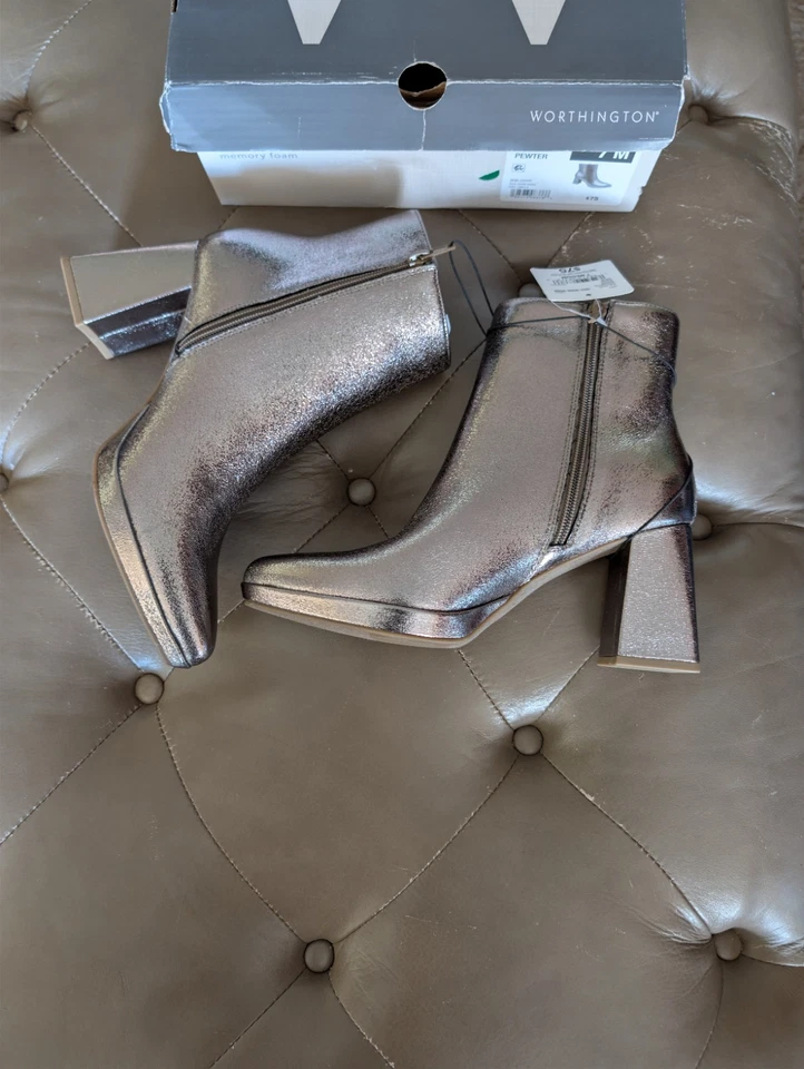 Bota de espuma viscoelástica Worthington para mujer - Bannow talla 7 peltre Foto 2 de 4