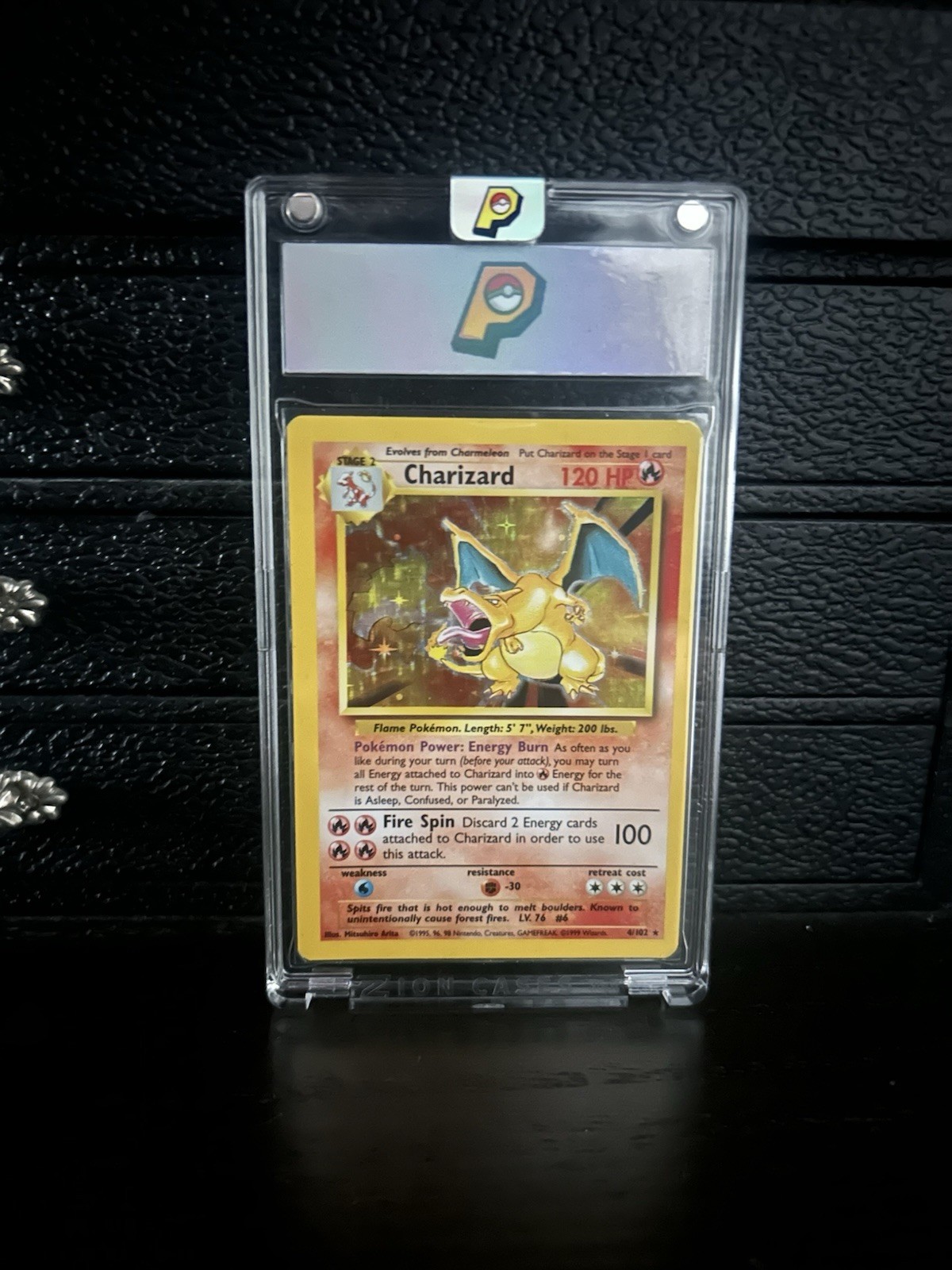 Charizard 4/102 1999 Base set Unlimited Holo Rare-LP WOTC