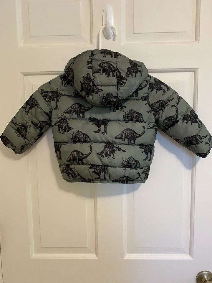 The Children's Place Boys Dinosaur Puffer Coat, Size 18-24 Months - Image 2 of 4
