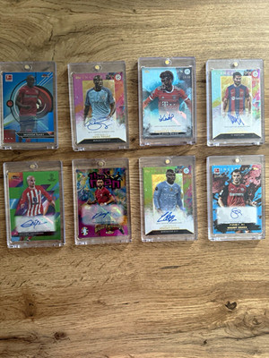 Topps UEFA Champions League Inception/Finest Autogramm Lot 8 Karten 2023-24