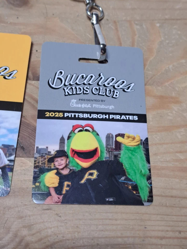 Lot of 2 Pittsburgh Pirates Bucaroos Kids Club Lanyard Chick Fil-A 2023 2025 - Image 3 of 4