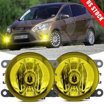 For Ford C-Max 2013-2018 Yellow Front Bumper Halogen Fog Driving Light Lamp