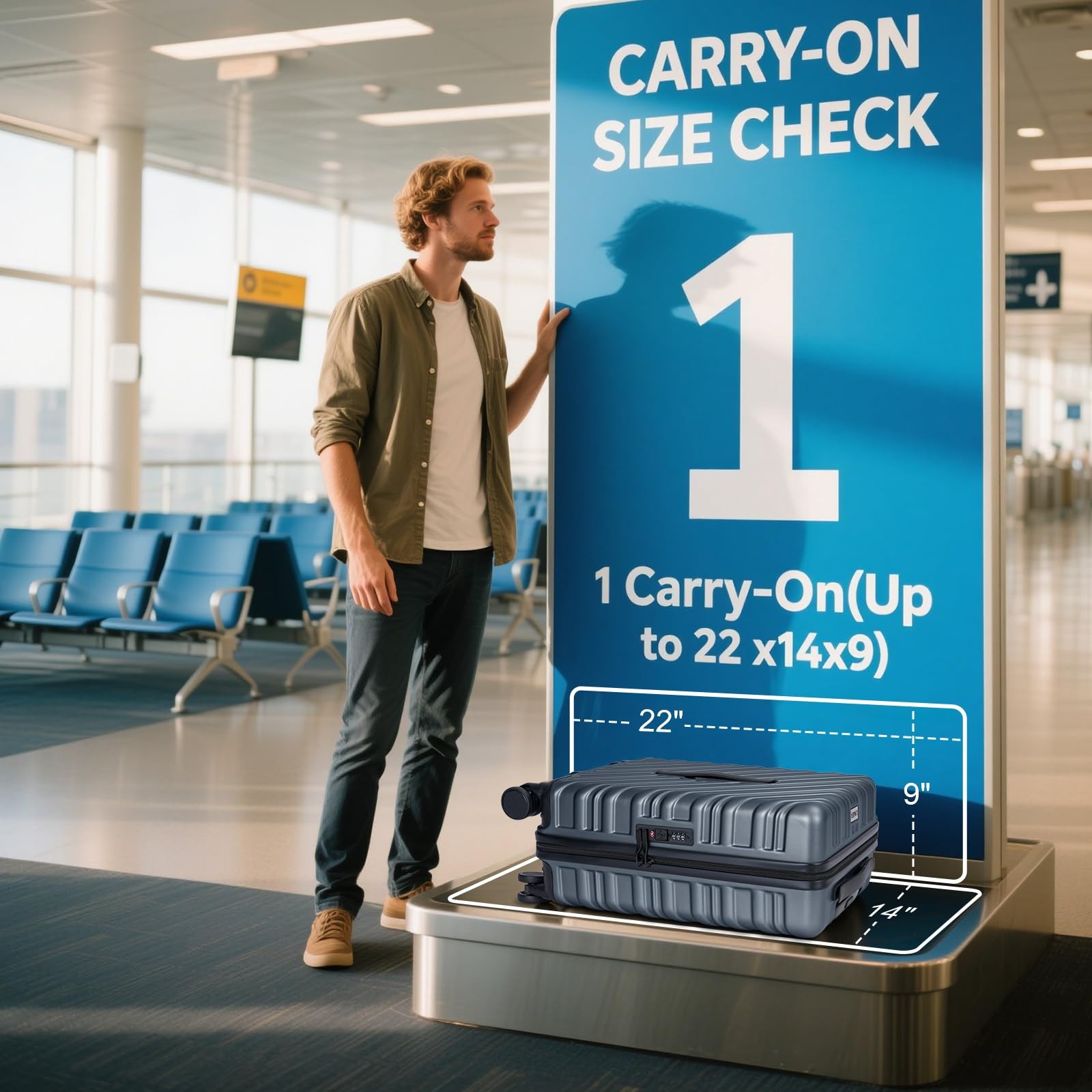 Best 20 Inch Carry On Luggage Airline Approved with Spinner Wheels 100 PC Hard