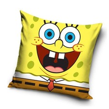 Spongebob Face Pre-Filled Sealed Pillow 40x40cm Kids Fans Bedroom Accessory