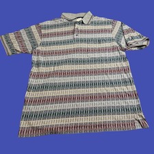 Vintage Grand Slam Munsingwear Polo Mens Large Geometric Golf Preppy 90s