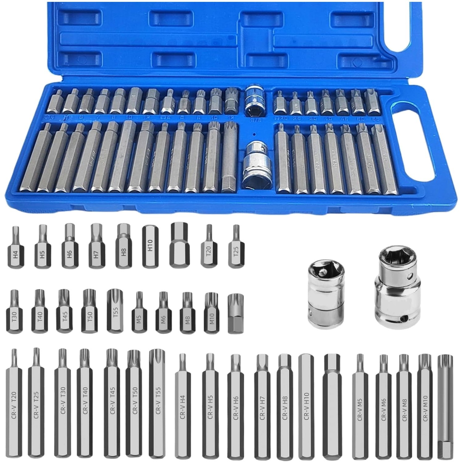 Set Bussola Torx Esagonali Spline 40 pezzi, utensili per officina