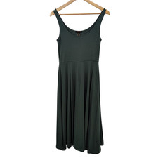 Quince Women Tencel Jersey Fit & Flare Midi Dress Dark Olive M