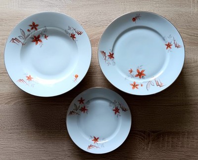 50 Jahre Zeh Scherzer Bavaria Porzellan Teller Set 1930
