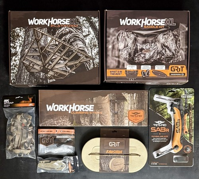 #ad Tethrd Grit Realtree Saddle XL Workhorse Sticks XL Platform Combo Package New $799.99