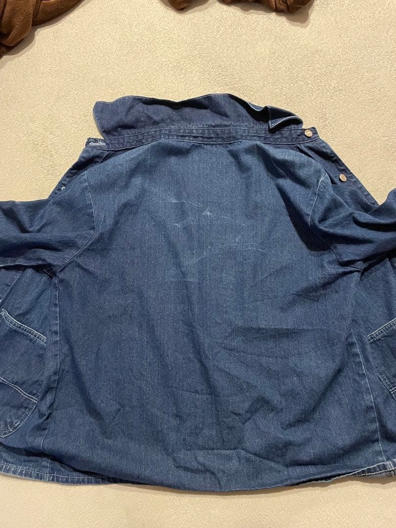 POINTER Brand Dark Denim Coverall Jacket Size L w… - image 5