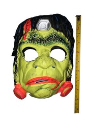HALLOWEEN MASK VINTAGE PLASTIC FRANKENSTEIN BEN COOPER Spook Town Monster 70 s