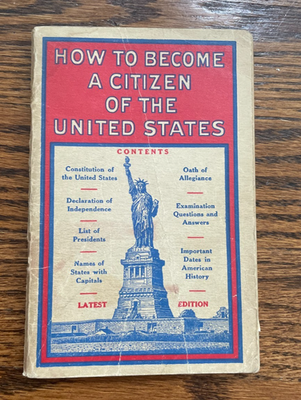 #ad #ad VINTAGE How to Become a Citizen of the United States Landau 1951 52 $75.00