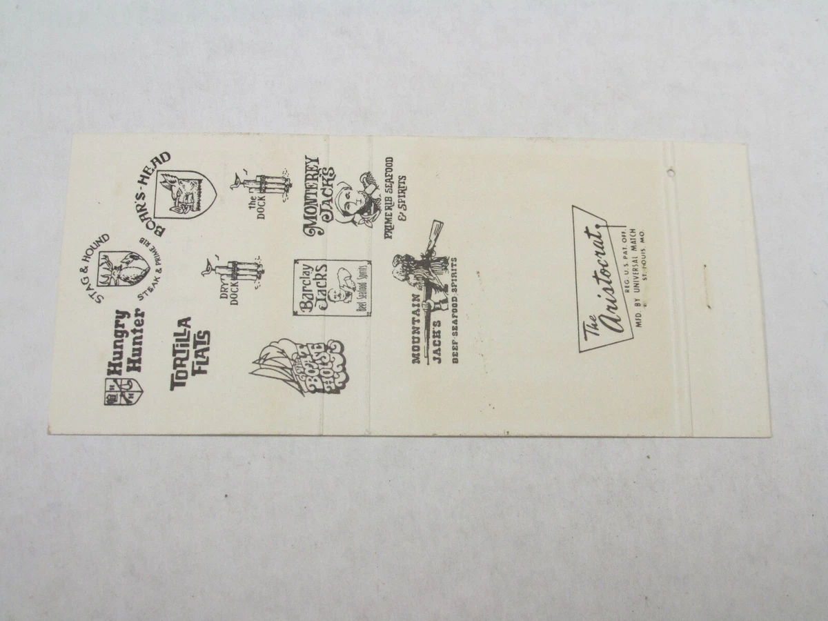 AH297 Matchbook Cover Boars Head Steak &amp; Spirits | eBay