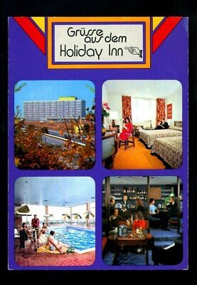Holiday Inn Motel Hotel Postcard Germany Frankfurt Taunus Zentrum interior