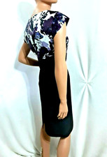 NEW Ann Taylor NEW Career Cocktail Dress Size 10 Black White Purple Elegant S661
