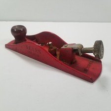 Vintage Sears 107-37031 Red Hand Block Plane Tool 7 inch Made in USA