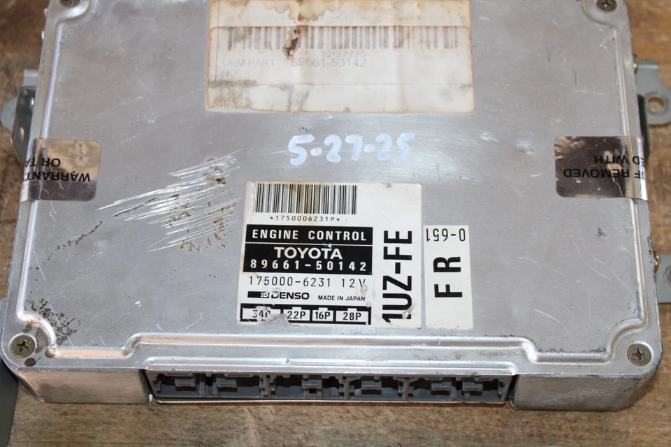 1994 LEXUS LS400 ECU MÓDULO DE CONTROLE DE MOTOR ECM COMPUTADOR 89661-50142 - Imagem 4 de 4