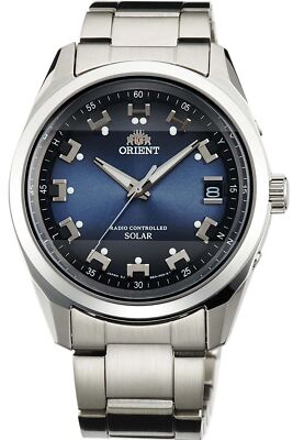ORIENT Neo70's WV0071SE Blue Dial Elegant Stainless Steel Solar Watch Men NEW