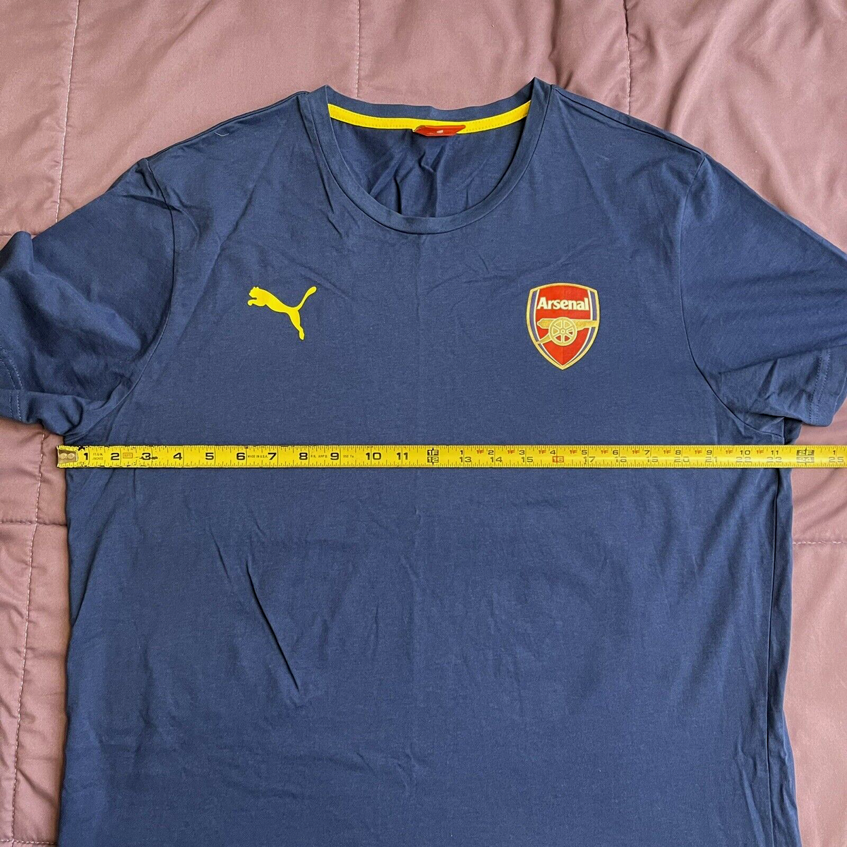 ARSENAL PUMA 746546 BLUE T-SHIRT FOOTBALL SOCCER JERSEY MEN Sz XL