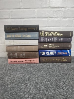 Lot of 11 Tom Clancy Hardcover Books Jack Ryan Series No Dust jackets 