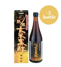 ORIHIRO Jukusei Brown Rice Black Vinegar 720ml 24.34oz x 2 Bottles From Japan