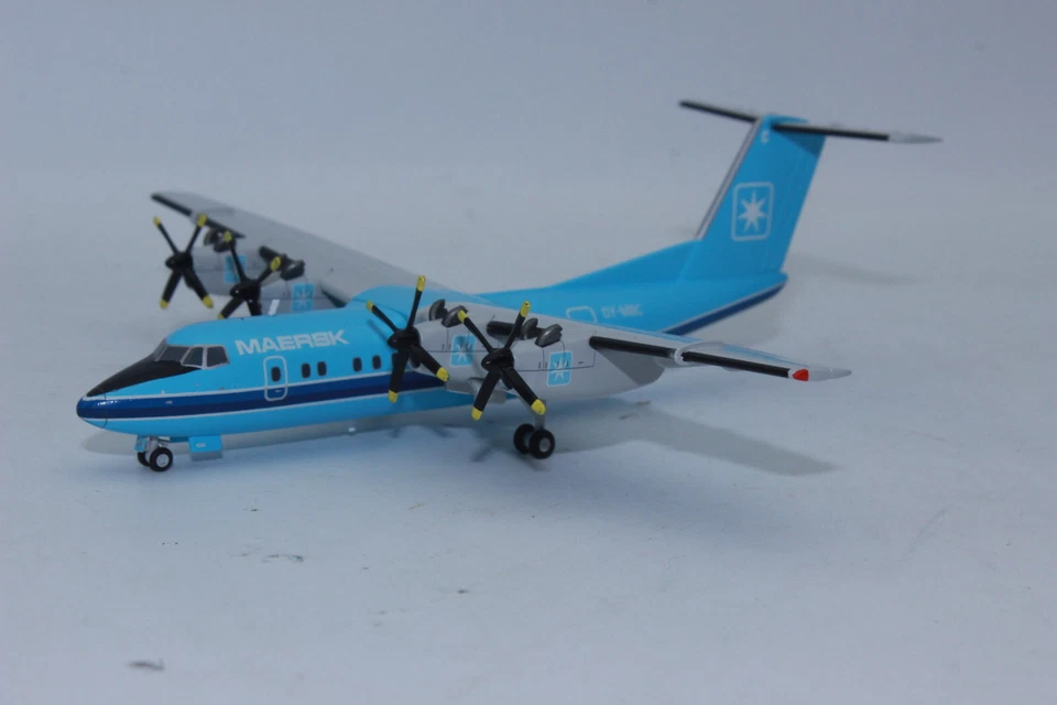 !! ¡OFERTA!! Avión Herpa 572637 Havilland DHC-7 Maersk Air 1:200 NUEVO EMBALAJE ORIGINAL