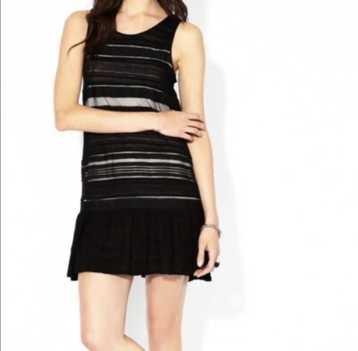 midnight rhapsody ruffle mini dress Black Chiffon with Rosette Mini Ruffle Dress