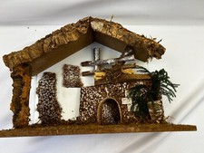 Pesebre Fontanini de madera estable pesebre vintage hecho en Italia - EXCELENTE ESTADO