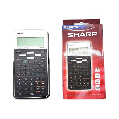 Sharp EL-531 TH-WH Wissenschaftlicher Schulrechner 2-zeilige Anzeige Display