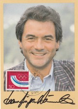 Hans Jürgen Bäumler, V.I.P. Karte Olympia 1976 mit Autogramm