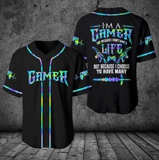 Gamer Life Baseball Jersey Shirt Gift Men Women