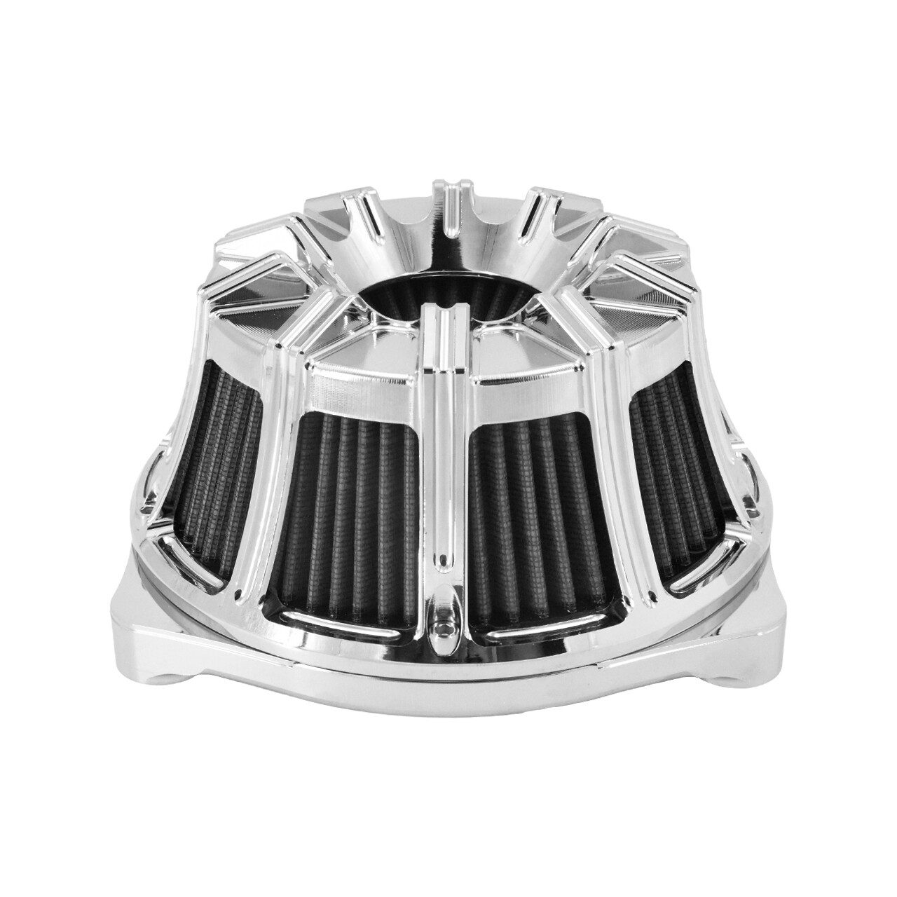 Chrome Air Filter Cleaner Grey Intake For Harley Dyna Wide Super Glide 2000-2017