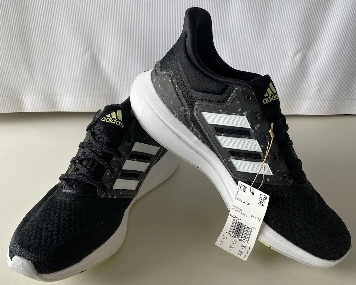 Adidas EQ21 Run Scarpe da Corsa Uomo GZ4061 Nero Bianco Taglia 12