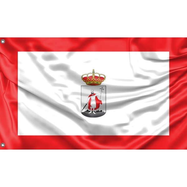 Bandera de Gijón, diseño único, tamaño 3x5 pies / 90x150 cm, hecha en la UE