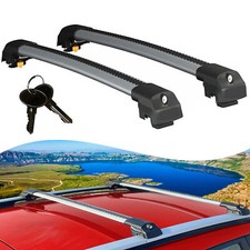 Roof Bar Rack for Bmw 5 Touring (E61) 2004-2010 Lockable Cross Bars 2 Pcs Grey