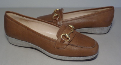Amalfi by Rangoni Size 6 M PESCARA Brown Leather Loafers New Women's Shoes