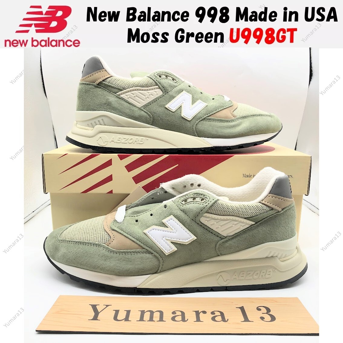 New Balance 998 Made in USA Moss Green U998GT Men's Size | eBay New Balance 998 Made in USA Moss Green U998GT Men's Size | eBay