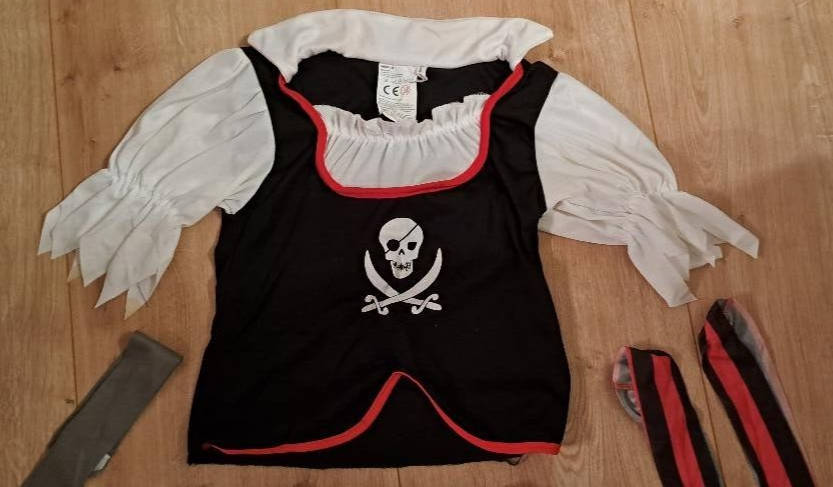 Piraten-Kostüm Für Kinder - Set Mit Hemd, Hose & Hut, Größe S