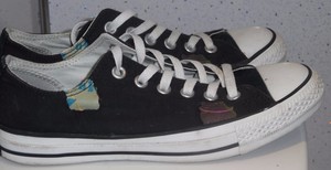 black converse trainers size 6