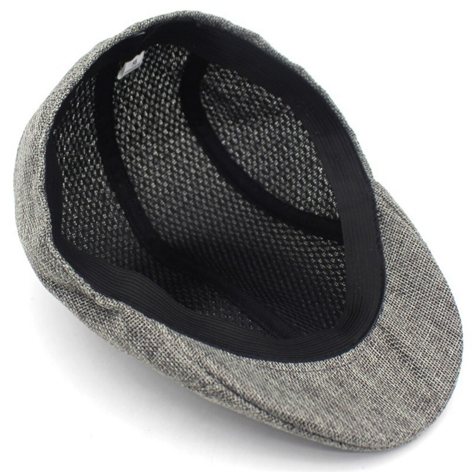 Cappello Motociclista Estivo Cool4 Flatcap Uomo 8 Pannelli In Lino - Stile Gatsby Retrò, Nero, Marca Cool4, Elegante E Fresco Cappello Flatcap Uomo - Foto 2