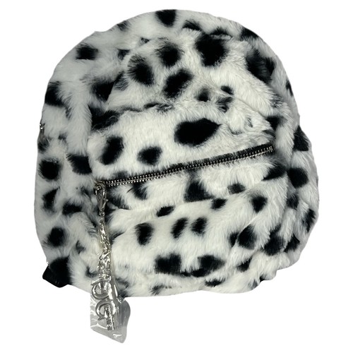 GILDA PARIS Dalmatian  Print Faux Fur Mini Backpack with branded pendants NWT Gilda Paris | Bags | Nwt Gilda Paris Mini Fur Backpack  main image 3