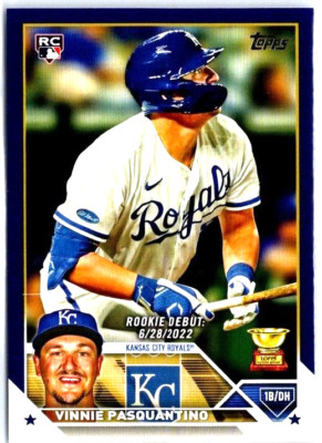 2023 Topps Update VINNIE PASQUANTINO (RC) #US110 Retail Blue Color Match ROYALS