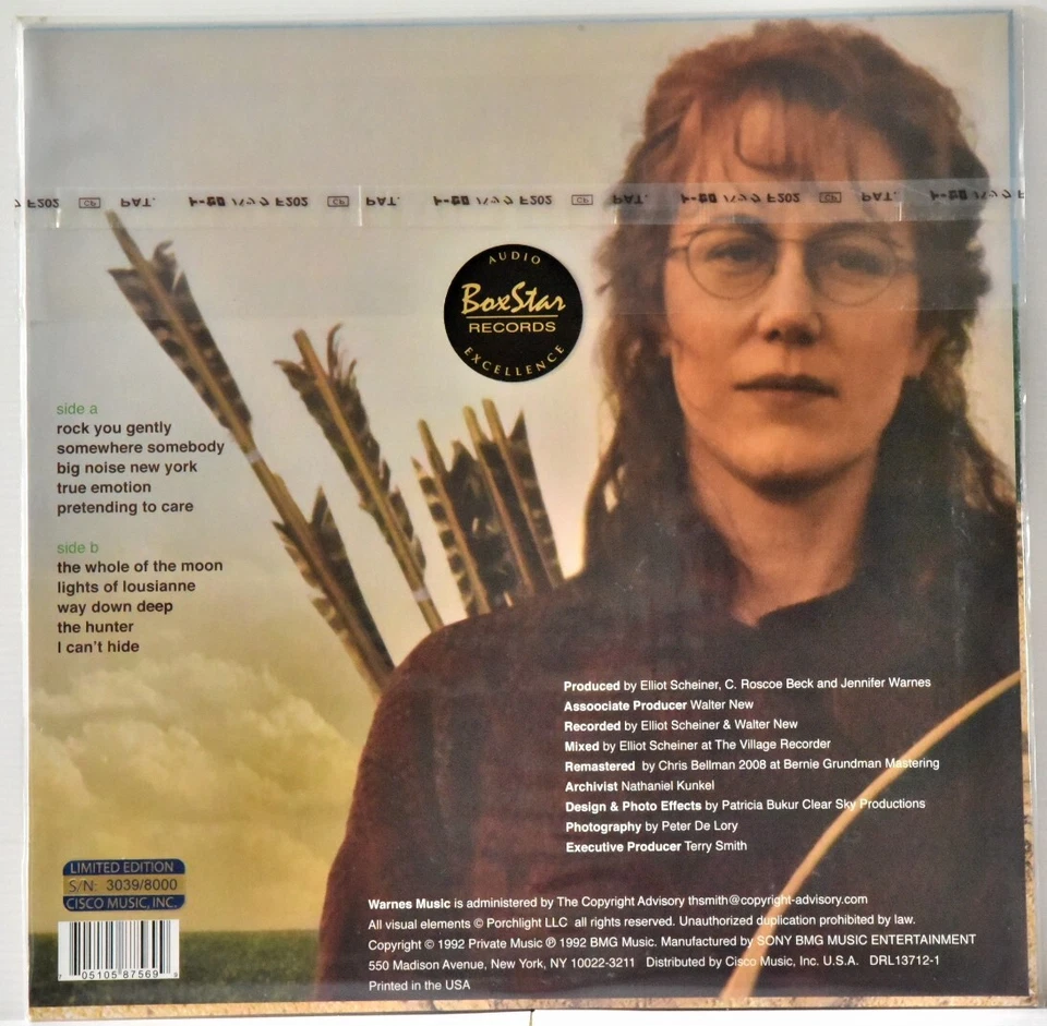 AUDIOPHILE BOXSTAR JENNIFER WARNES "The Hunter" 180g , 33rpm Limited No. 3039 SS - Image 2 of 2