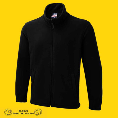 Fleecejacke Arbeitsjacke Freizeitjacke Uneek UX5 280g/m² schwarz  (Gr.XS-4XL)