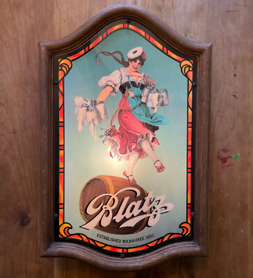 Vintage Blatz Lady Lighted Beer Sign | eBay