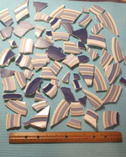 Broken China Plate Mosaic Tiles-68 Pieces Pfaltzgraff Rio Pattern