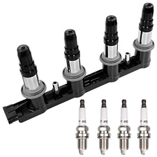 4x 1.8L Ignition Coils & Spark Plugs Pack For 09-18 Chevy Cruze Sonic Aveo5 1.8L