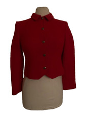 PedletonVintage blazer size 8P 100 VIRGIN WOOL RED NEW GREAT FOR VALENTINE WEAR